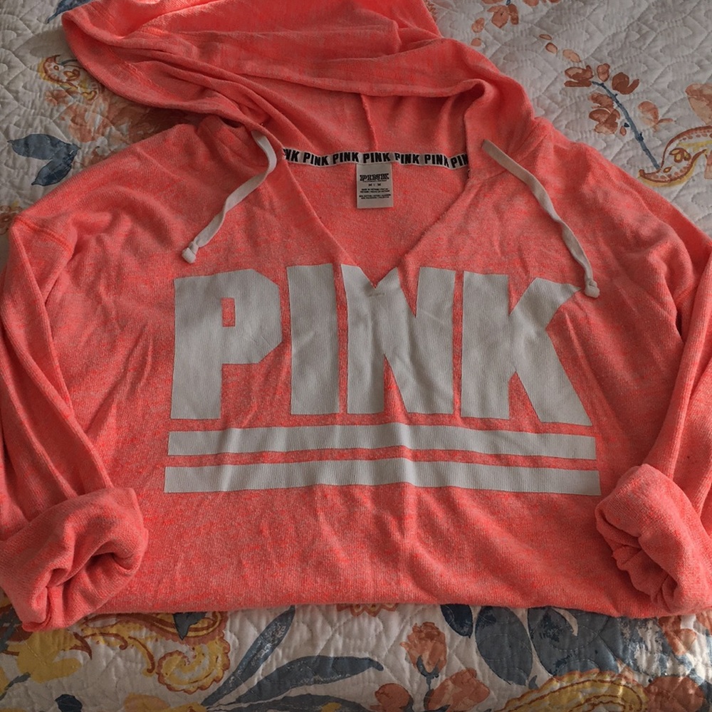 PINK. Think knit pullover, size Medium